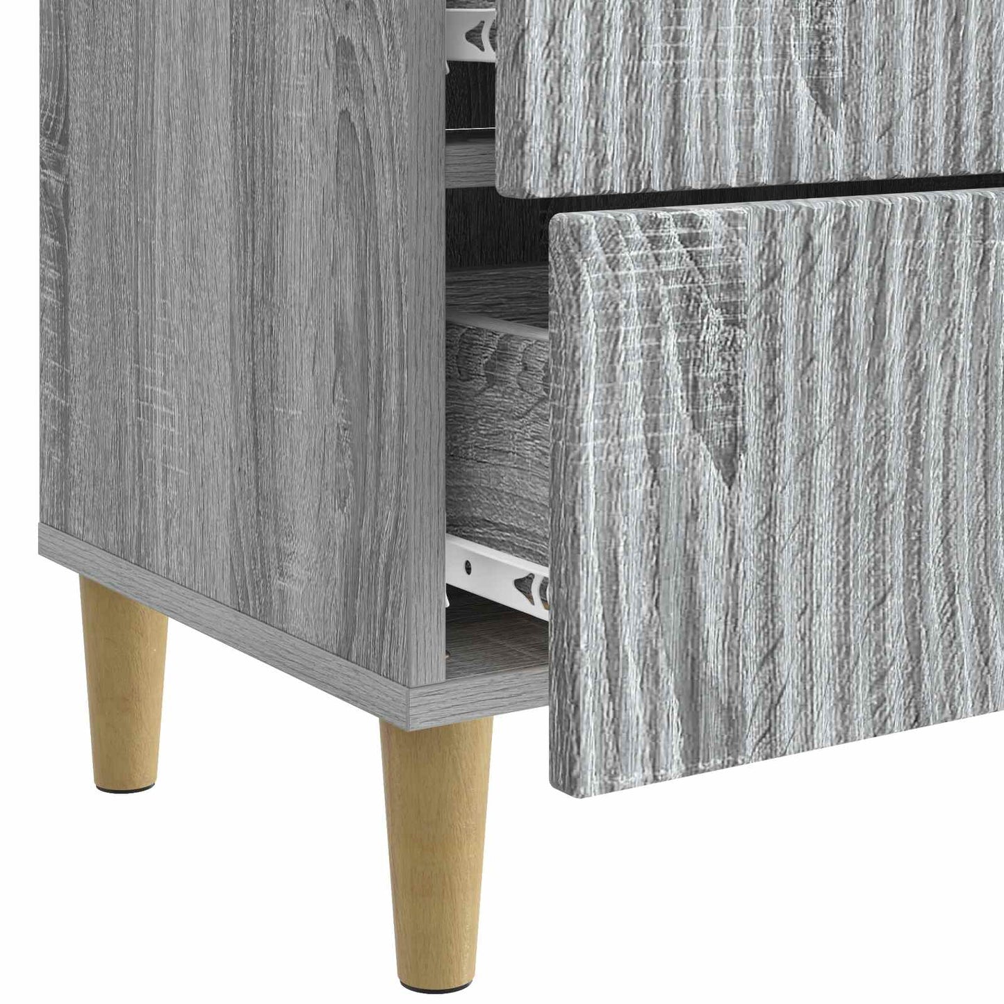 vidaXL Bedside Cabinet Grey Sonoma 62 x 34.5 x 48 cm Engineered Wood