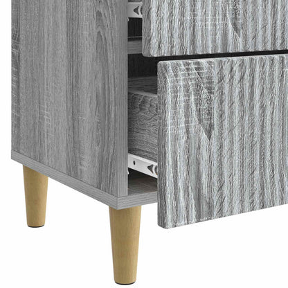 vidaXL Bedside Cabinet Grey Sonoma 62 x 34.5 x 48 cm Engineered Wood