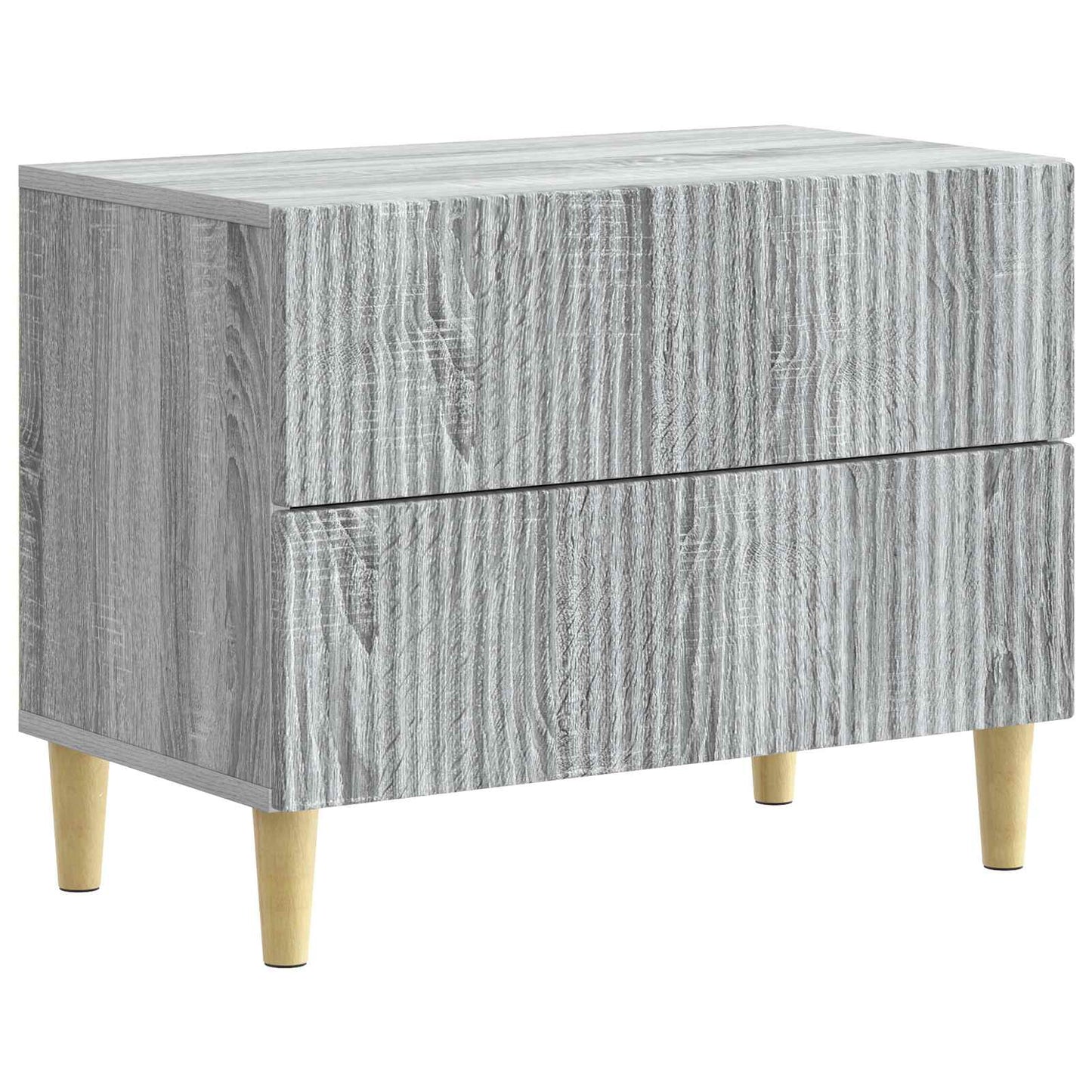 vidaXL Bedside Cabinet Grey Sonoma 62 x 34.5 x 48 cm Engineered Wood