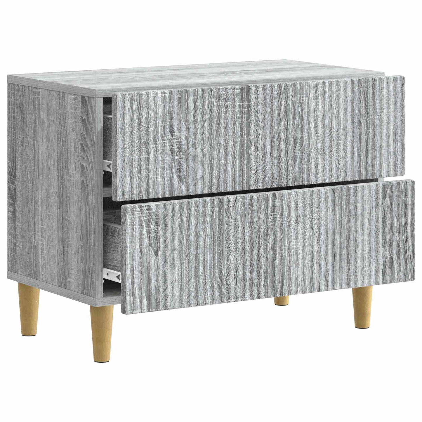 vidaXL Bedside Cabinet Grey Sonoma 62 x 34.5 x 48 cm Engineered Wood
