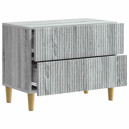 vidaXL Bedside Cabinet Grey Sonoma 62 x 34.5 x 48 cm Engineered Wood