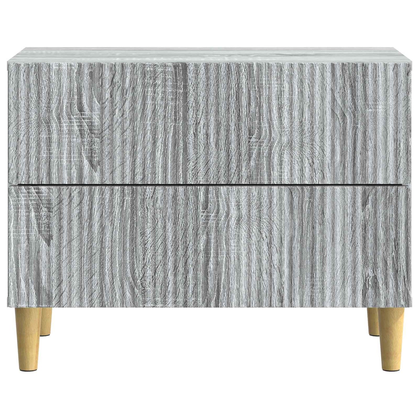 vidaXL Bedside Cabinet Grey Sonoma 62 x 34.5 x 48 cm Engineered Wood