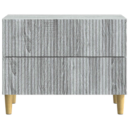 vidaXL Bedside Cabinet Grey Sonoma 62 x 34.5 x 48 cm Engineered Wood