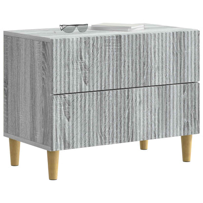 vidaXL Bedside Cabinet Grey Sonoma 62 x 34.5 x 48 cm Engineered Wood