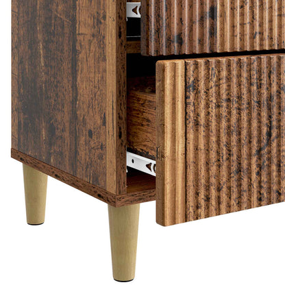 vidaXL Bedside Cabinet Old Wood 62 x 34.5 x 48 cm Engineered Wood