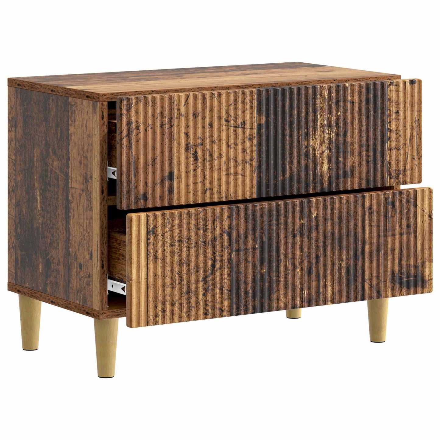 vidaXL Bedside Cabinet Old Wood 62 x 34.5 x 48 cm Engineered Wood