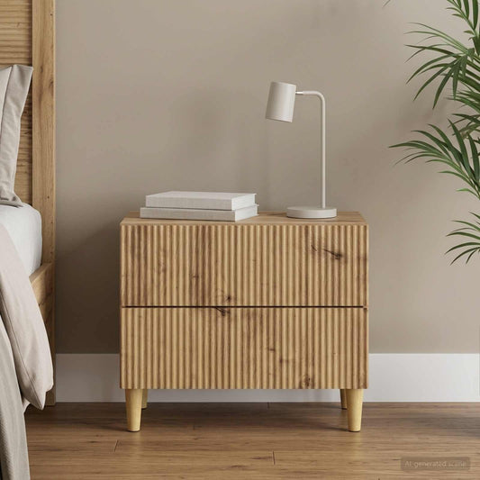 vidaXL Bedside Cabinet Artisan Oak 62 x 34.5 x 48 cm Engineered Wood