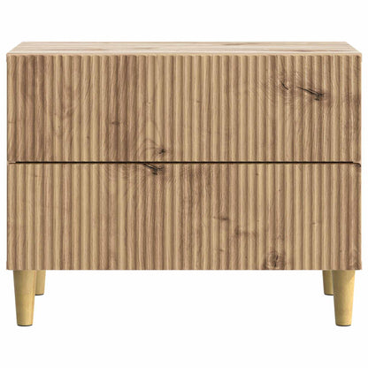 vidaXL Bedside Cabinet Artisan Oak 62 x 34.5 x 48 cm Engineered Wood