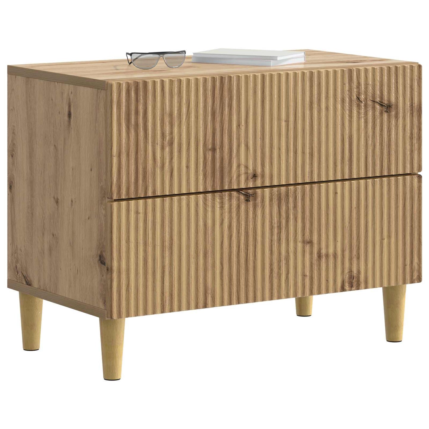 vidaXL Bedside Cabinet Artisan Oak 62 x 34.5 x 48 cm Engineered Wood