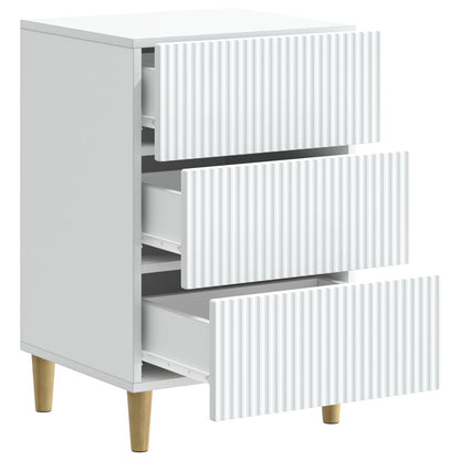 vidaXL Bedside Cabinet White 43 x 41 x 66.5 cm Engineered Wood
