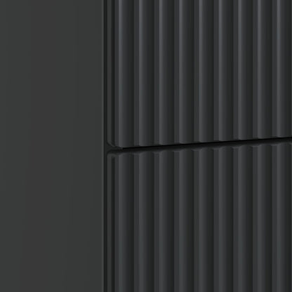 vidaXL Bedside Cabinet Black 43 x 41 x 66.5 cm Engineered Wood