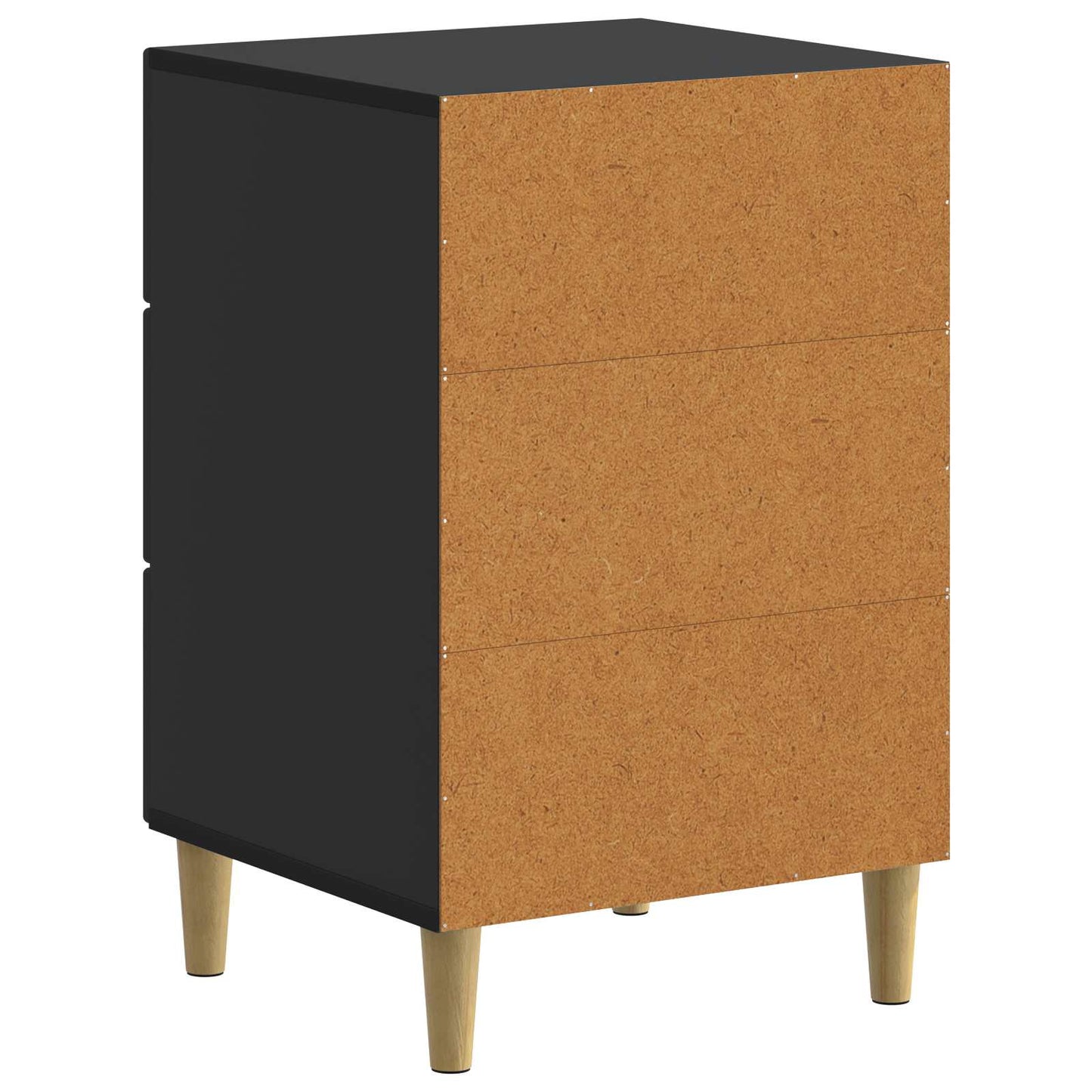vidaXL Bedside Cabinet Black 43 x 41 x 66.5 cm Engineered Wood