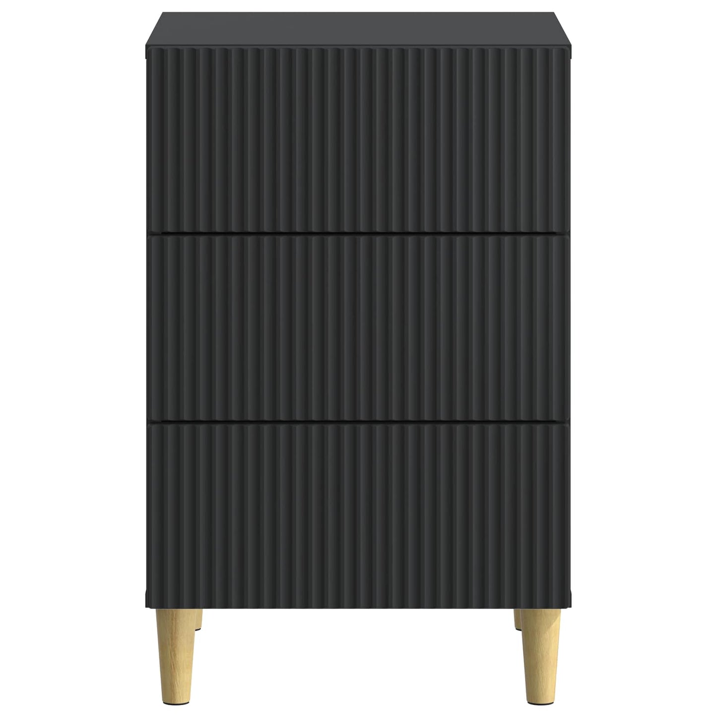 vidaXL Bedside Cabinet Black 43 x 41 x 66.5 cm Engineered Wood