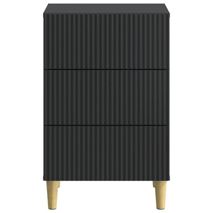vidaXL Bedside Cabinet Black 43 x 41 x 66.5 cm Engineered Wood