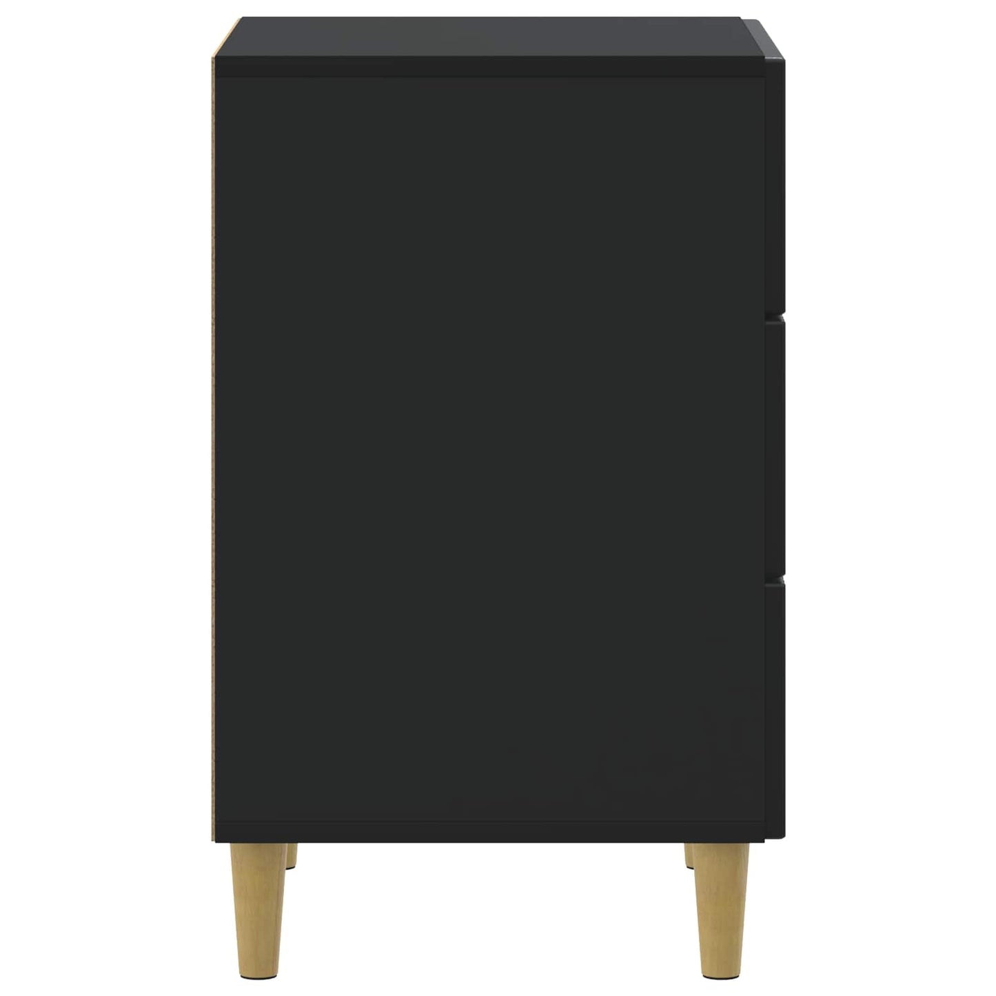 vidaXL Bedside Cabinet Black 43 x 41 x 66.5 cm Engineered Wood