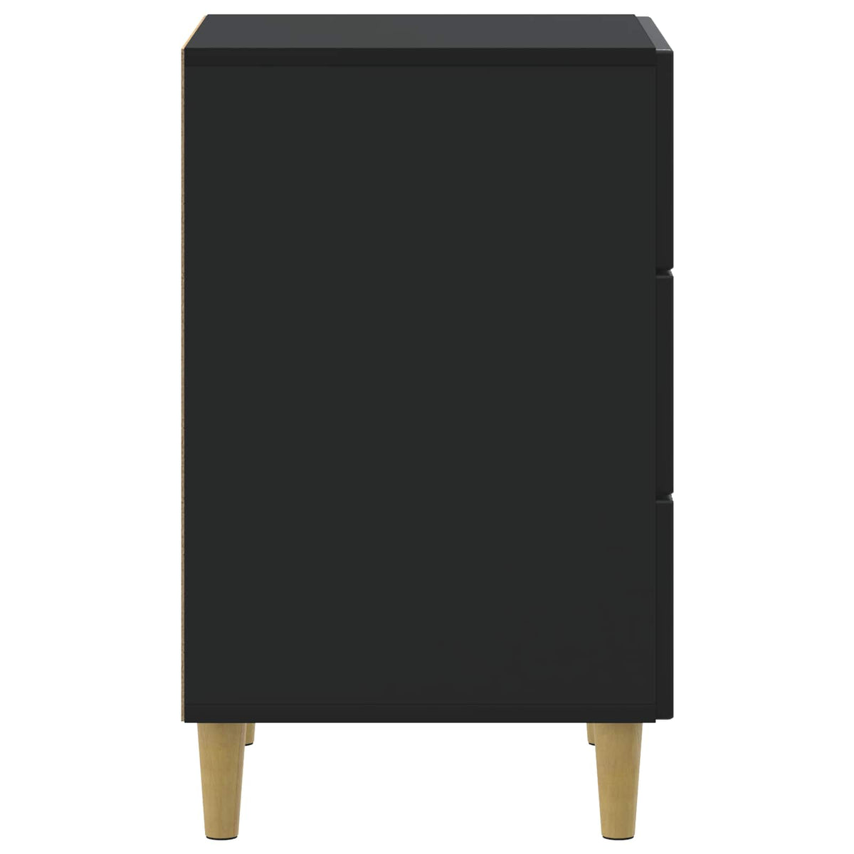 vidaXL Bedside Cabinet Black 43 x 41 x 66.5 cm Engineered Wood