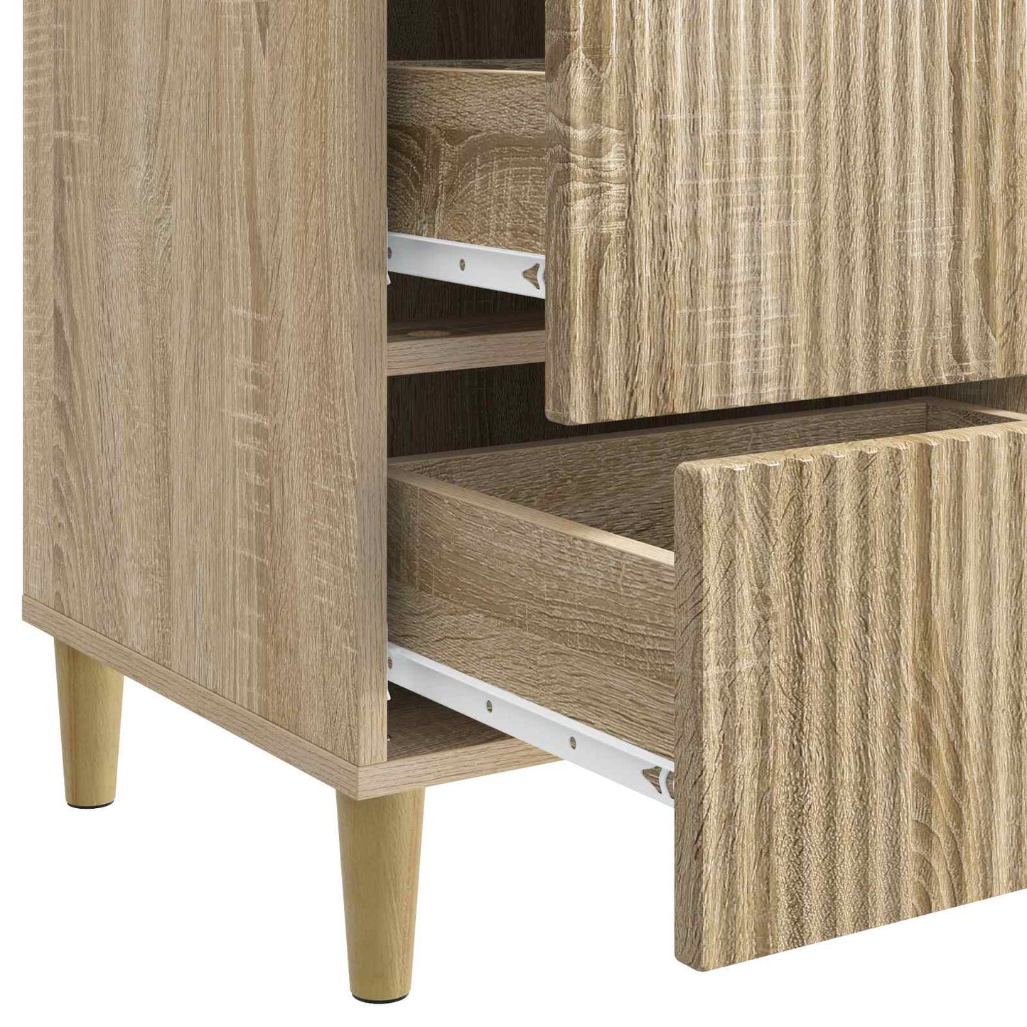 vidaXL Bedside Cabinet Sonoma Oak 43 x 41 x 66.5 cm Engineered Wood