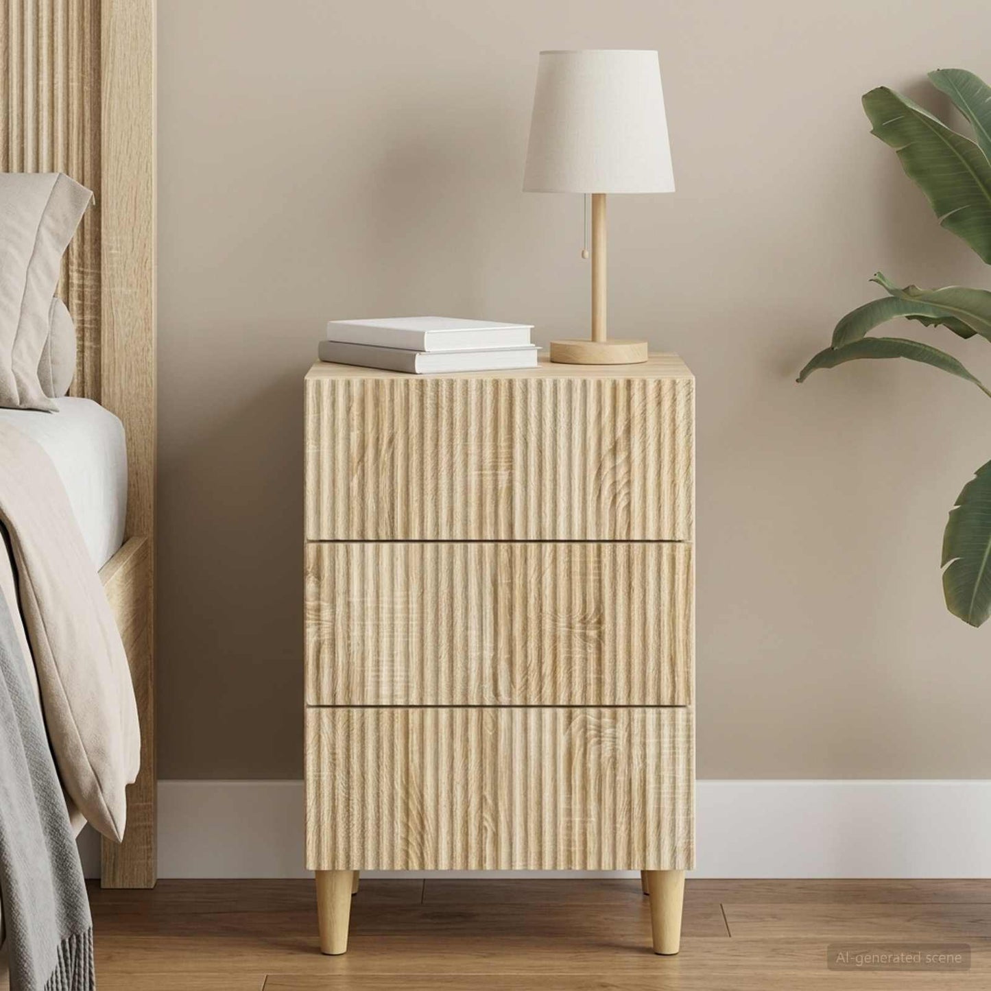 vidaXL Bedside Cabinet Sonoma Oak 43 x 41 x 66.5 cm Engineered Wood