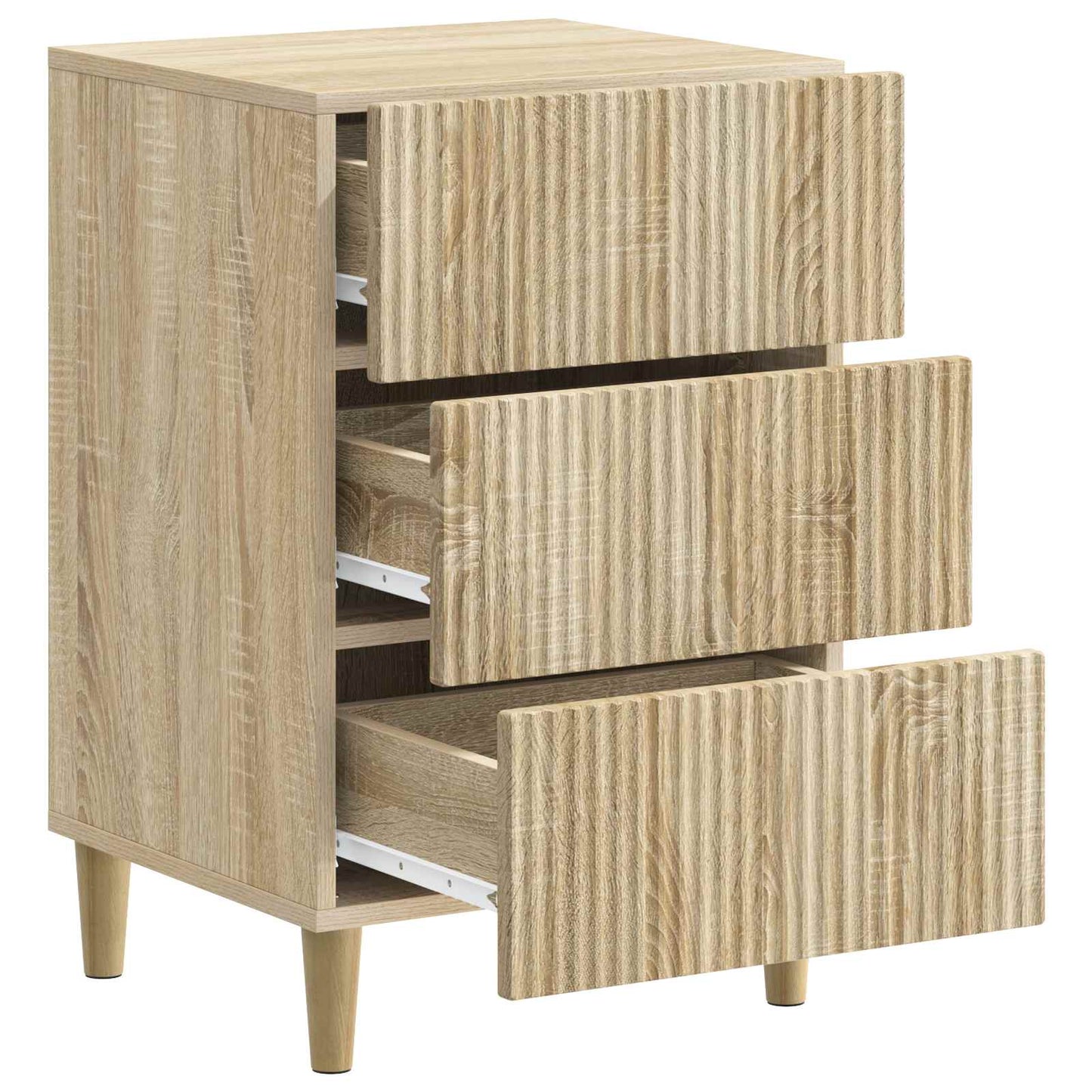 vidaXL Bedside Cabinet Sonoma Oak 43 x 41 x 66.5 cm Engineered Wood