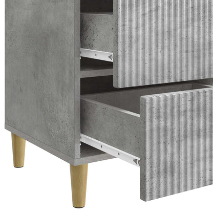 vidaXL Bedside Cabinet Concrete Grey 43 x 41 x 66.5 cm Engineered Wood