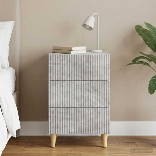 vidaXL Bedside Cabinet Concrete Grey 43 x 41 x 66.5 cm Engineered Wood