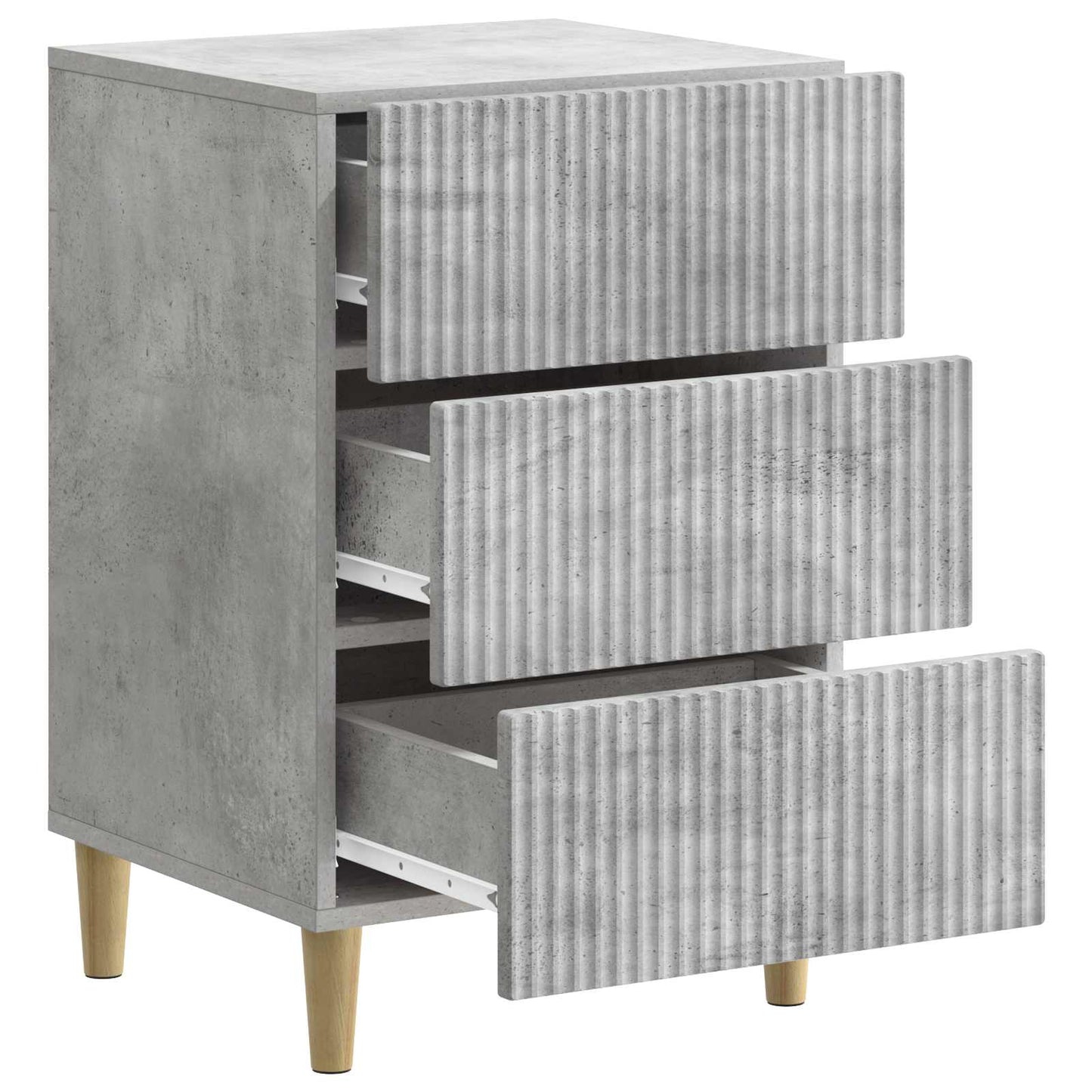 vidaXL Bedside Cabinet Concrete Grey 43 x 41 x 66.5 cm Engineered Wood