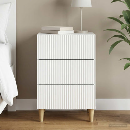 vidaXL Bedside Cabinet with Drawer High Gloss White 43 x 41 x 66.5 cm