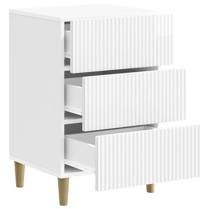vidaXL Bedside Cabinet High Gloss White 43 x 41 x 66.5 cm