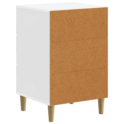vidaXL Bedside Cabinet High Gloss White 43 x 41 x 66.5 cm