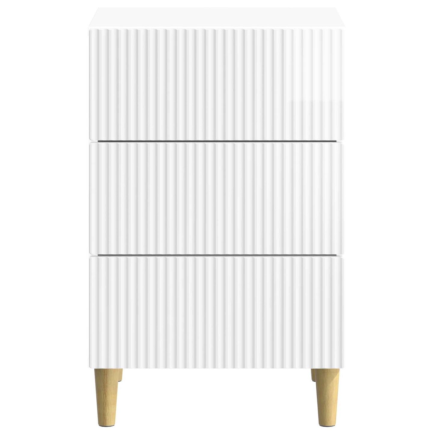 vidaXL Bedside Cabinet High Gloss White 43 x 41 x 66.5 cm