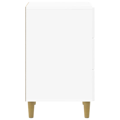 vidaXL Bedside Cabinet High Gloss White 43 x 41 x 66.5 cm