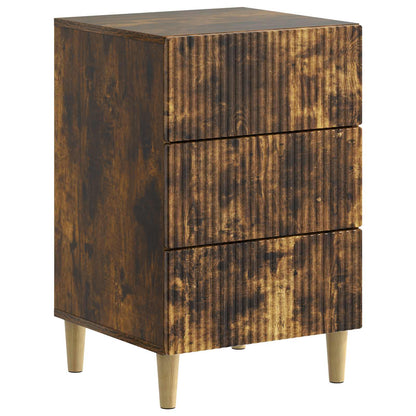 vidaXL Bedside Cabinet Smoked Oak 43 x 41 x 66.5 cm Engineered Wood