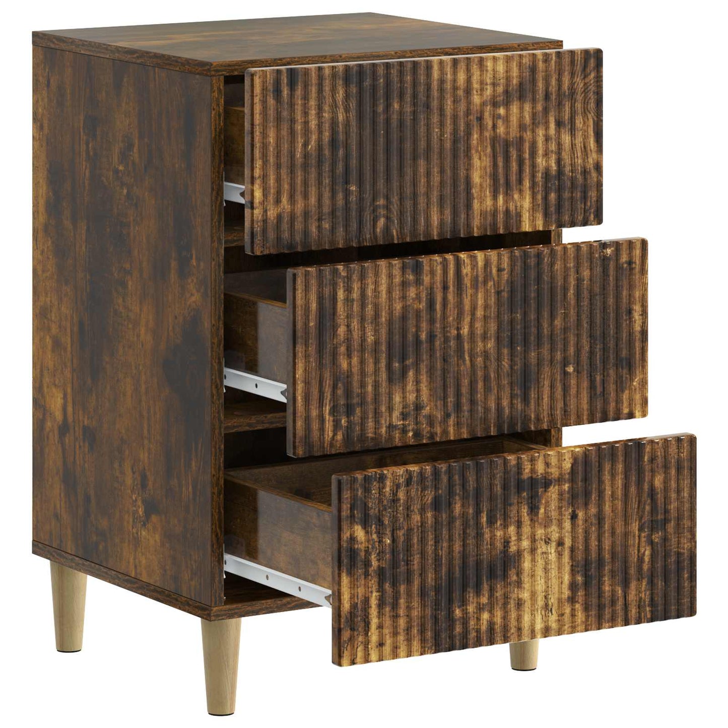 vidaXL Bedside Cabinet Smoked Oak 43 x 41 x 66.5 cm Engineered Wood