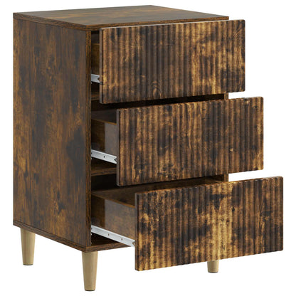 vidaXL Bedside Cabinet Smoked Oak 43 x 41 x 66.5 cm Engineered Wood