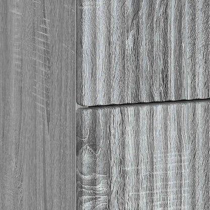 vidaXL Bedside Cabinet Grey Sonoma 43 x 41 x 66.5 cm Engineered Wood