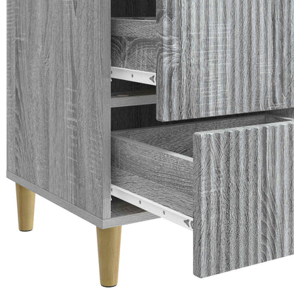 vidaXL Bedside Cabinet Grey Sonoma 43 x 41 x 66.5 cm Engineered Wood