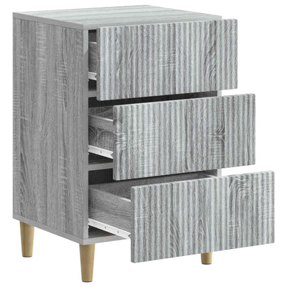 vidaXL Bedside Cabinet Grey Sonoma 43 x 41 x 66.5 cm Engineered Wood