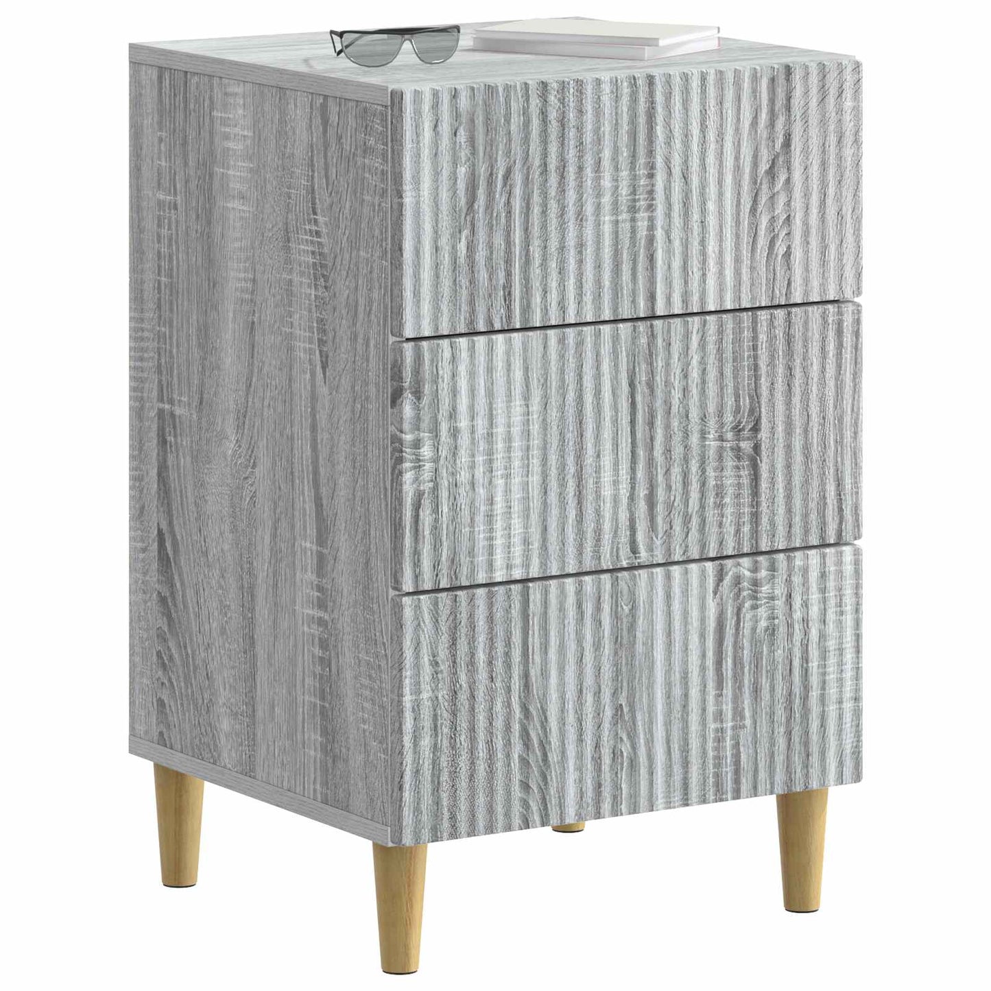 vidaXL Bedside Cabinet Grey Sonoma 43 x 41 x 66.5 cm Engineered Wood