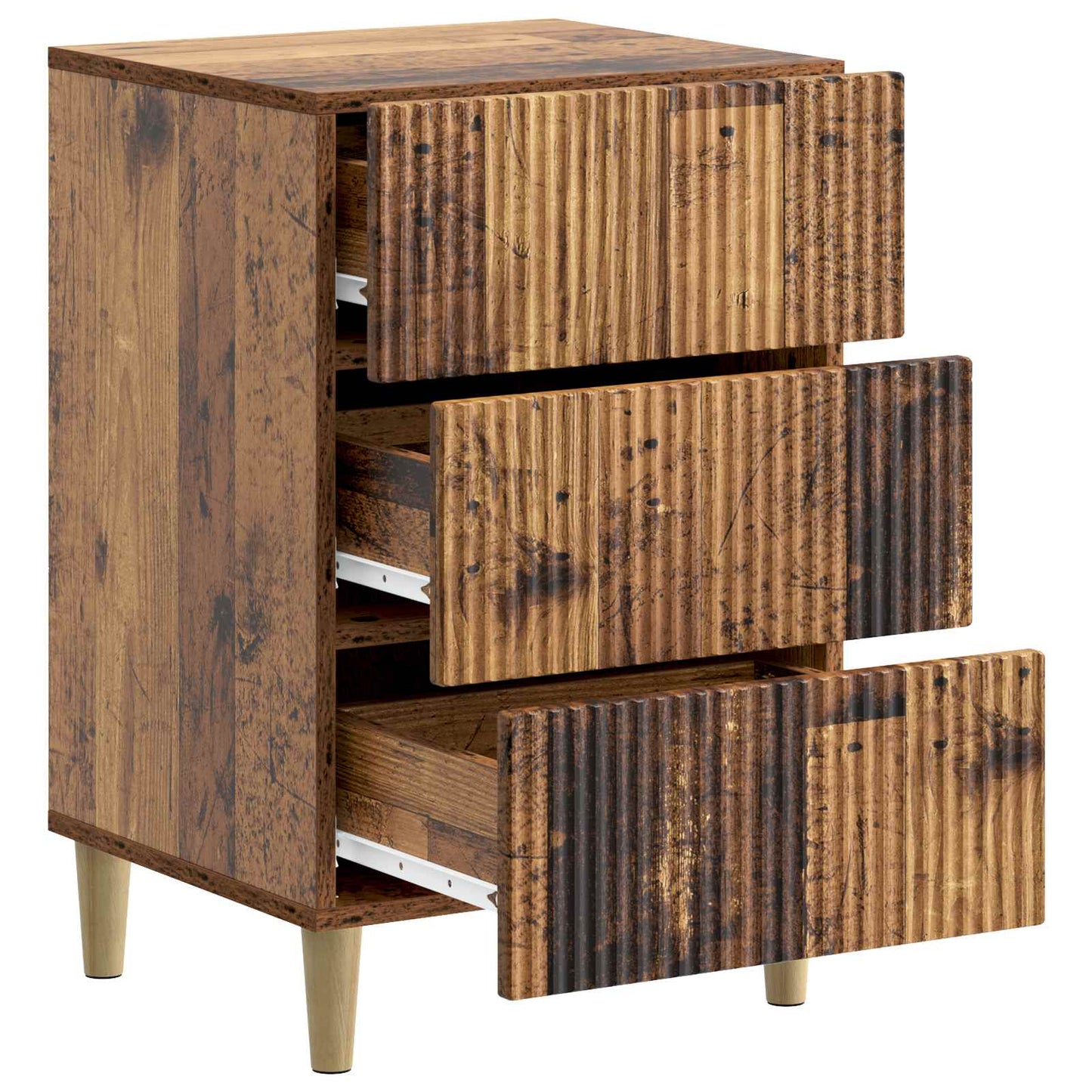vidaXL Bedside Cabinet Old Wood 43 x 41 x 66.5 cm Engineered Wood