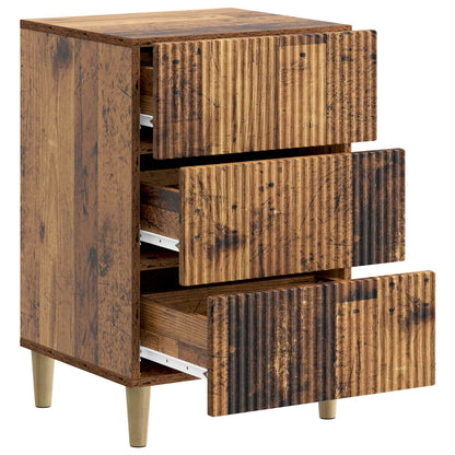 vidaXL Bedside Cabinet Old Wood 43 x 41 x 66.5 cm Engineered Wood