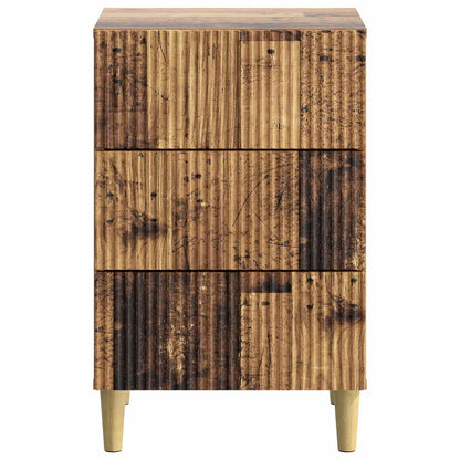vidaXL Bedside Cabinet Old Wood 43 x 41 x 66.5 cm Engineered Wood