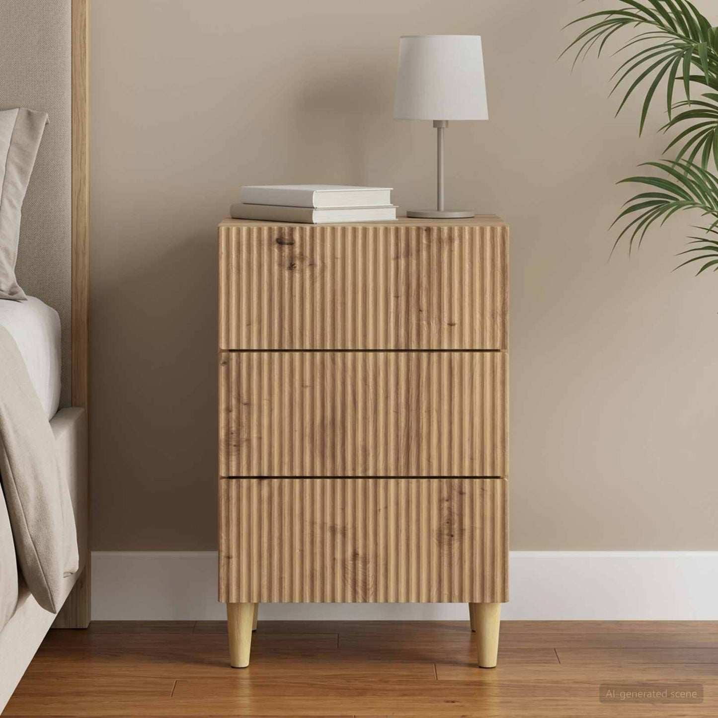 vidaXL Bedside Cabinet Artisan Oak 43 x 41 x 66.5 cm Engineered Wood