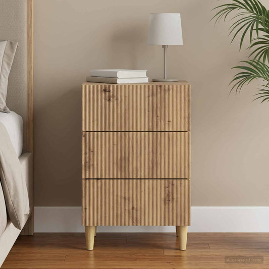 vidaXL Bedside Cabinet Artisan Oak 43 x 41 x 66.5 cm Engineered Wood