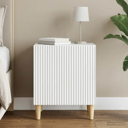 vidaXL Bedside Cabinet White 43 x 34.5 x 50 cm Engineered Wood