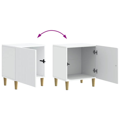 vidaXL Bedside Cabinet White 43 x 34.5 x 50 cm Engineered Wood