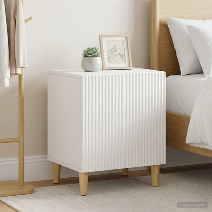 vidaXL Bedside Cabinet 2 pcs White 43 x 34.5 x 50 cm Engineered Wood