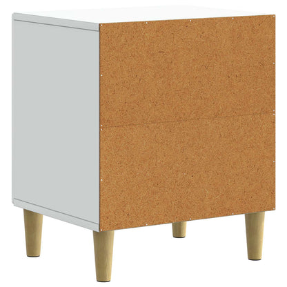 vidaXL Bedside Cabinet 2 pcs White 43 x 34.5 x 50 cm Engineered Wood
