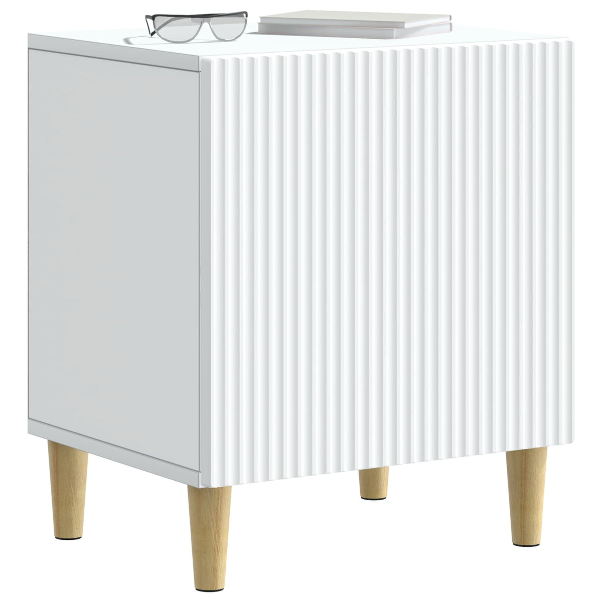 vidaXL Bedside Cabinet 2 pcs White 43 x 34.5 x 50 cm Engineered Wood