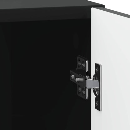 vidaXL Bedside Cabinet Black 43 x 34.5 x 50 cm Engineered Wood