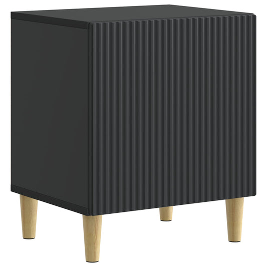 vidaXL Bedside Cabinet Black 43 x 34.5 x 50 cm Engineered Wood